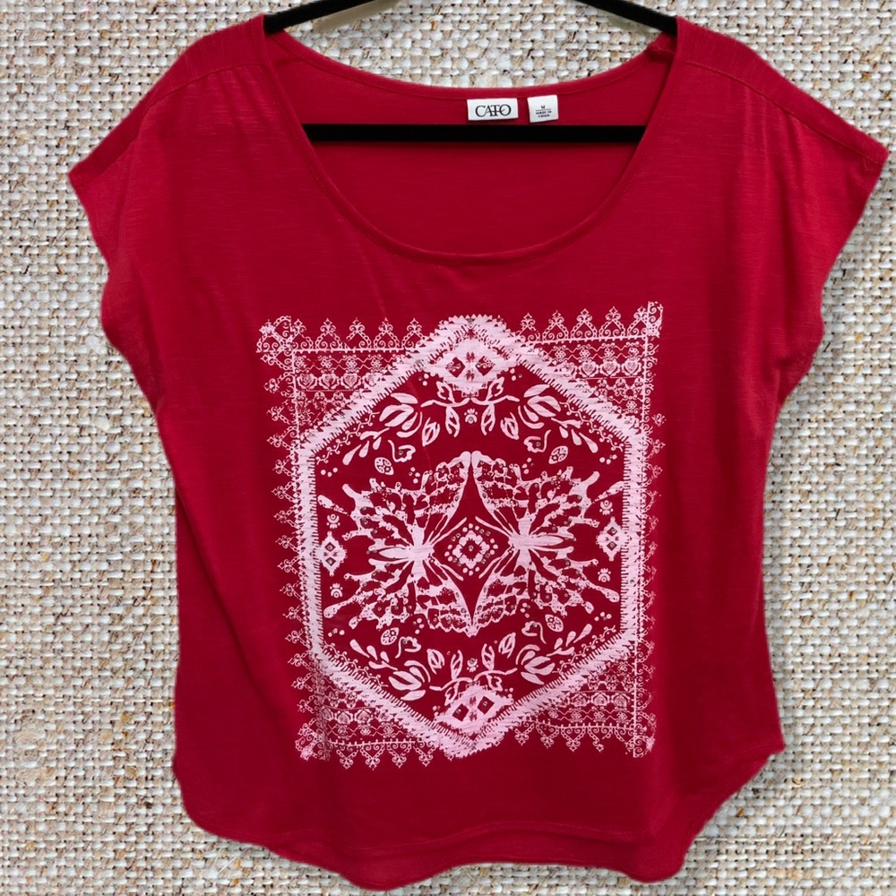 Cato Ladies Sleeveless Red Top - Size M